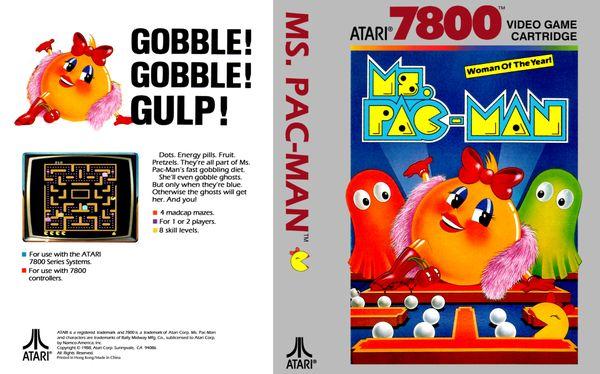 Atari 7800 game Ms. Pac-Man (1986).