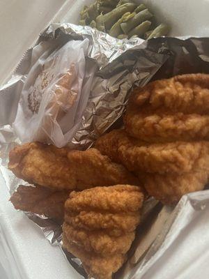 Fried catfish dinner