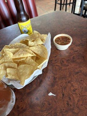 Free home made chips and salsa always as you sit down and go over menu is a plus for me.