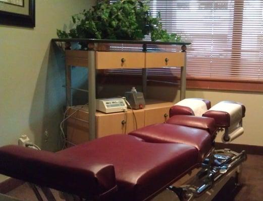 Ultrasound room: Beebe Chiropractic & Wellness Center uses many modalities to ease pain and provide relief for patients.