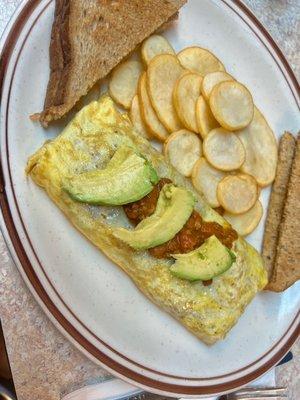 Turkey chili omelette