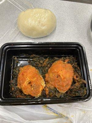 Swallow and Efo Riro Stew