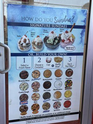 Sundae Menu