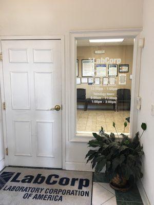 Entrance to  LabCorp  Suite - B