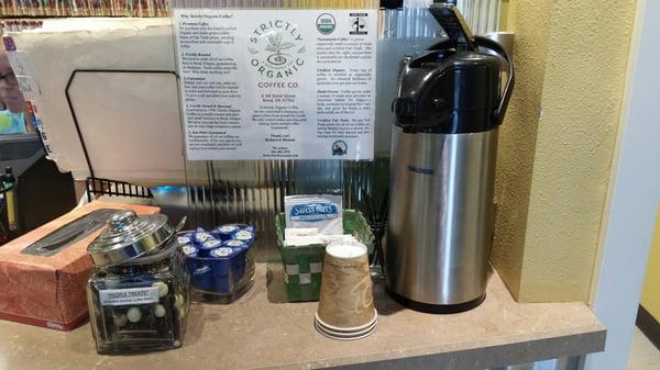 More complimentary coffee from Strictly Organic Coffee Co. at Bend Veterinary Clinic!