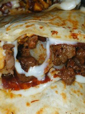 Steak, chicken and shrimp Quesadilla