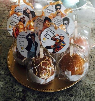 24k Gold Apples for our Bruno Mars party!