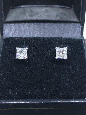 Princess diamond studs