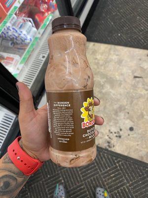 So I went to this location two days ago and I took this picture of the "chocolate milk" .