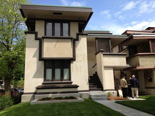 One of the six Frank Lloyd Wright American System Homes on Burnham Street.