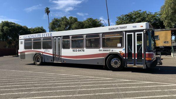 "Guadalupe flyer" bus to Santa Maria