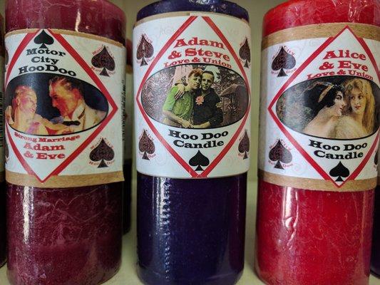 Hoo Doo Spell candles.