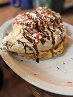 Banana Split Waffle