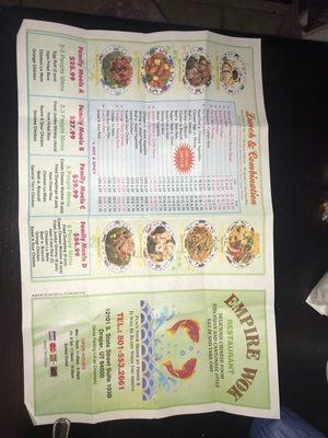 New menu - new prices