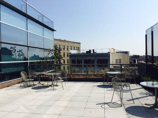 View from the third floor reading terrace, open on nice weather days