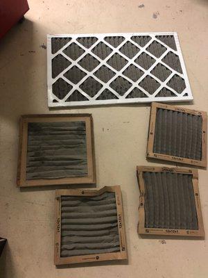 Air filters the service rep didn't care to even check.