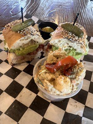 Turkey, Bacon, Avocado, Sandwich with our scratch potato salad, a crowd Favorite!