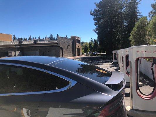 Tesla supercharger, Truckee, Donner Pass Rd.