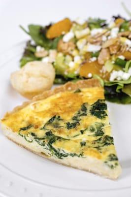 Spinach and Feta Tart with Side Mandarin Orange Salad