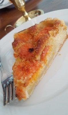 Apricot tarte, with fruit from our apricot tree.