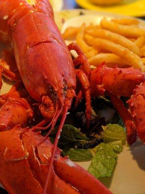 Yummy 2 lbs lobster and french fries