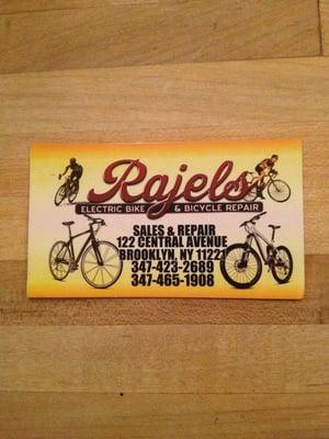 Rajel's sells and repair bikes.