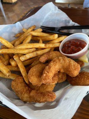 Fried shrimp basket.