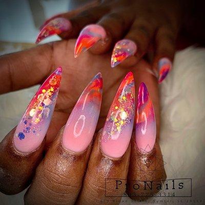 Marble ombre pink