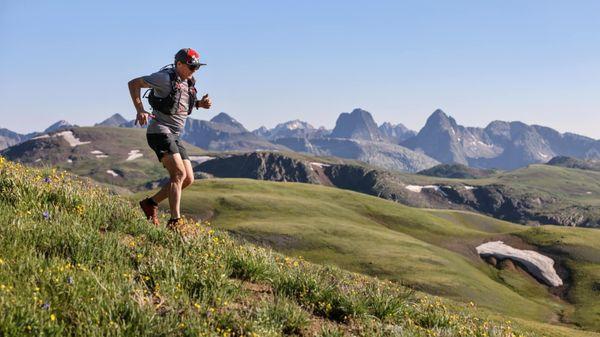 One of our patients trail running on the mountains in Colorado!