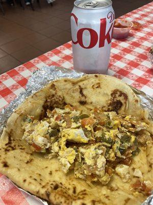 Migas tacos