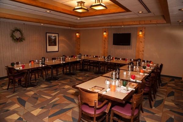 29 Pines Room - a meeting space off of the restaurant that can accommodate 25-30 for meetings and or meals