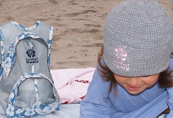 Surfer Baby Beanie and kids back pack