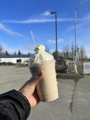 Macaron mocha frappe