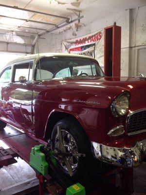 1955 210 on our New Bosch alignment machine.