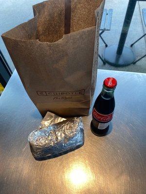 Burrito and coke