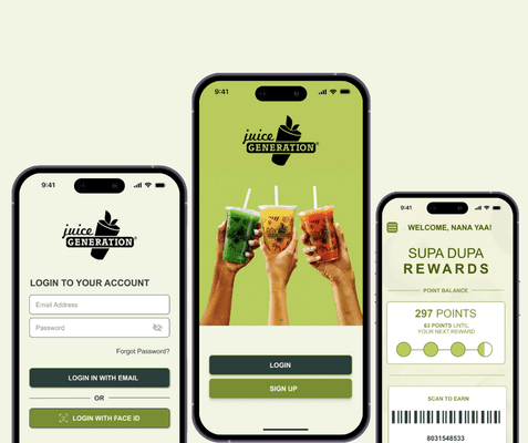 Juice Generation app redesign