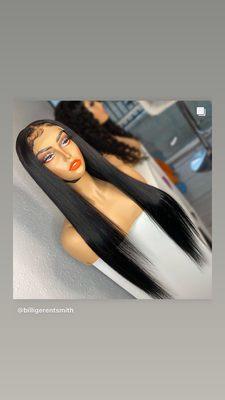 Custom Virgin hair lace wig