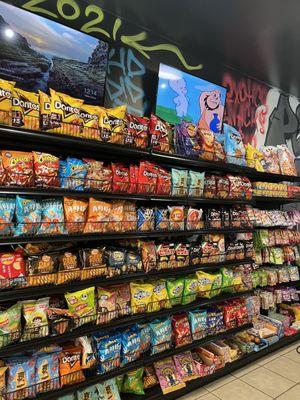 Chips and candy display