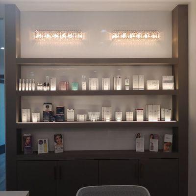 Full lineup of skin care and SPF including Elta MD, Latisse, Epionce, SkinMedica, Skinbetter, and Viviscal.