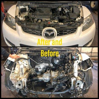 From light bulb changes to engine overhauls, we do it all! Luckily for this customer, her extended warranty paid for the engine overhaul