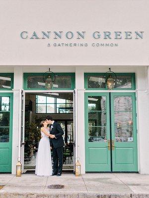 The Happy Couple outside of Cannon Green in Charleston, SC.