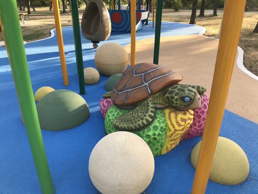 New playground opened July 2023. Dinosaur themed.