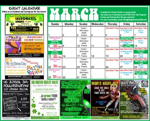 March Event Calendar!