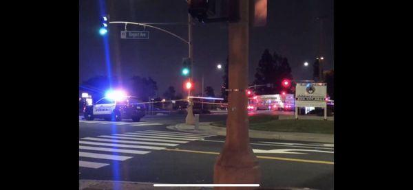 Someone sat on the Metrolink tracks behind city hall. Body parts everywhere.