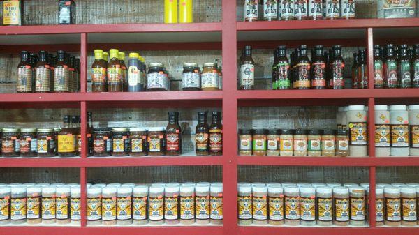 Tons of spices and sauces