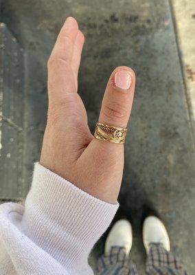 Gold ring resized