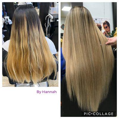 Balayage ombré natural blonde