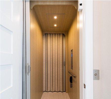 Custom designed Gulfside Elevator with laminate finish.