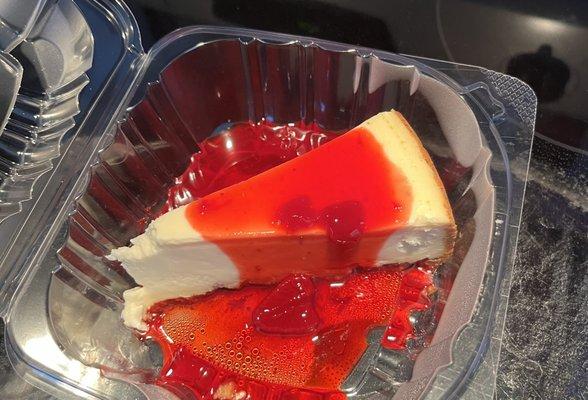 NY Cheesecake with Strawberry Topping