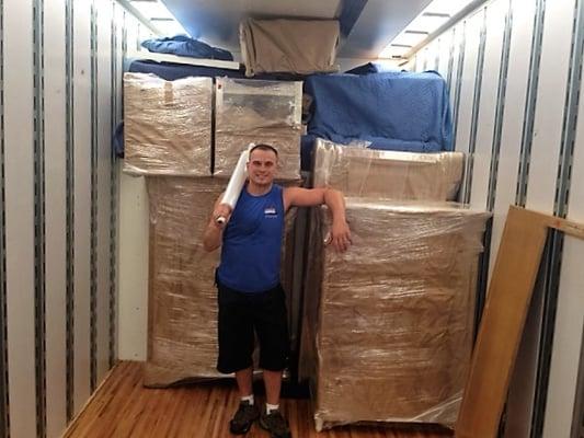 Matt Caron showing you exactly how well, neat and organized we keep your things during a move.